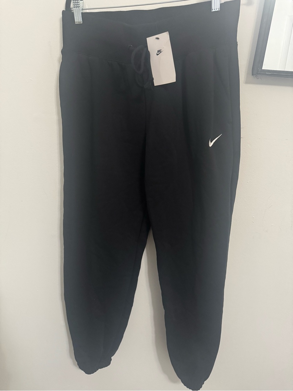 Nike Black High-Rise Oversized Fit Sweatpants